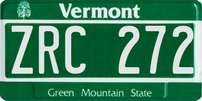 VT license plate ZRC272