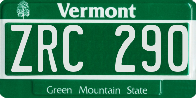 VT license plate ZRC290