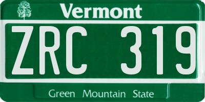 VT license plate ZRC319
