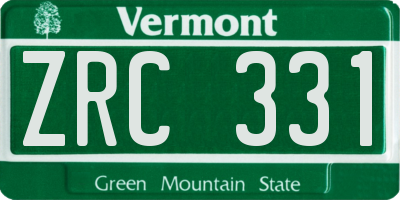 VT license plate ZRC331