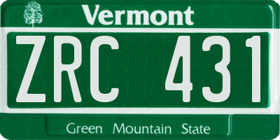 VT license plate ZRC431