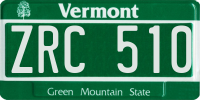 VT license plate ZRC510