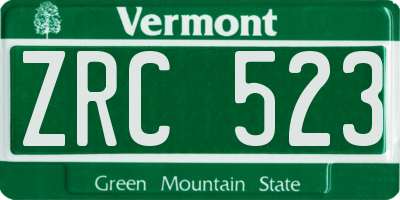 VT license plate ZRC523