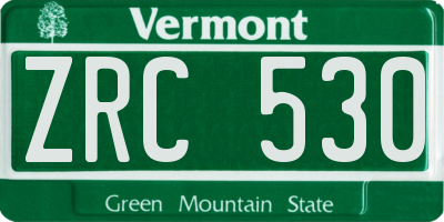 VT license plate ZRC530