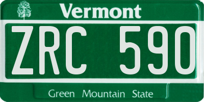 VT license plate ZRC590