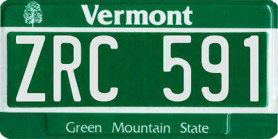 VT license plate ZRC591