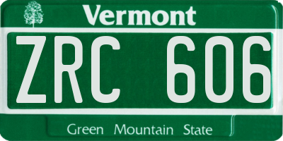 VT license plate ZRC606