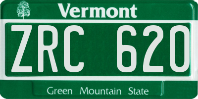 VT license plate ZRC620