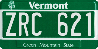 VT license plate ZRC621