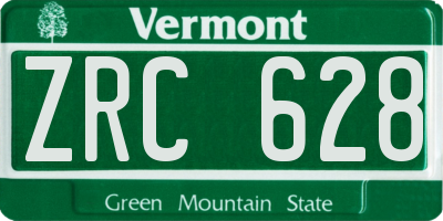 VT license plate ZRC628