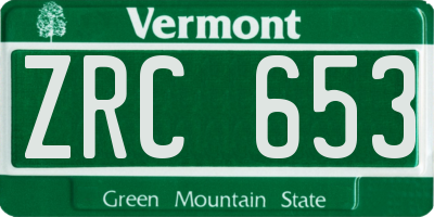 VT license plate ZRC653
