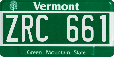 VT license plate ZRC661