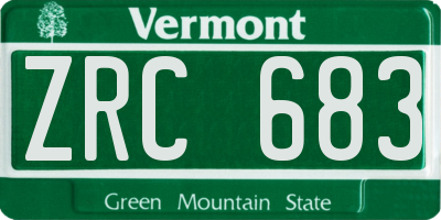 VT license plate ZRC683