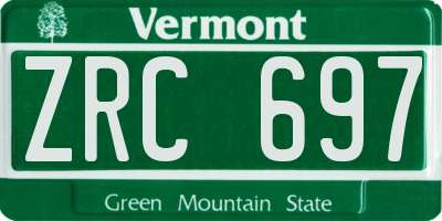 VT license plate ZRC697