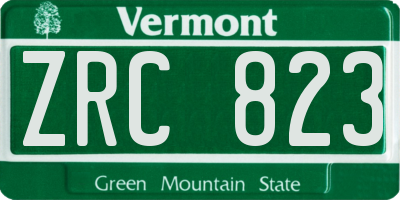 VT license plate ZRC823