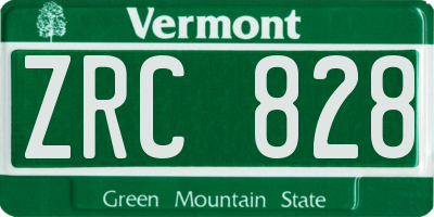 VT license plate ZRC828