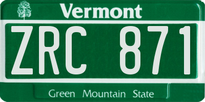 VT license plate ZRC871