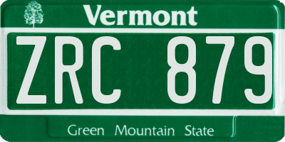 VT license plate ZRC879