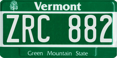 VT license plate ZRC882