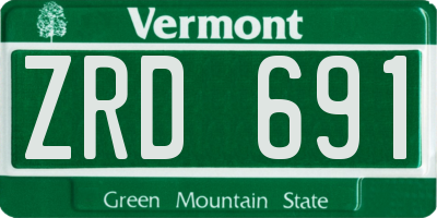 VT license plate ZRD691