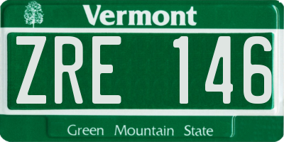 VT license plate ZRE146