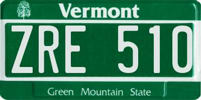 VT license plate ZRE510