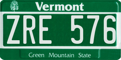 VT license plate ZRE576