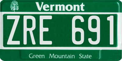 VT license plate ZRE691