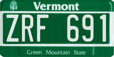 VT license plate ZRF691