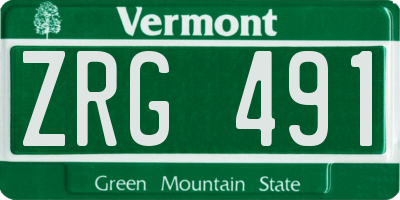 VT license plate ZRG491