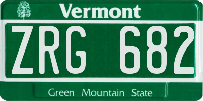 VT license plate ZRG682