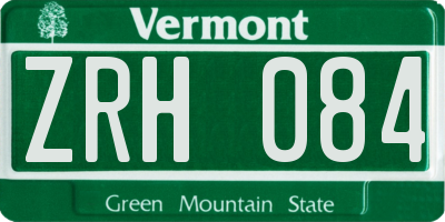 VT license plate ZRH084