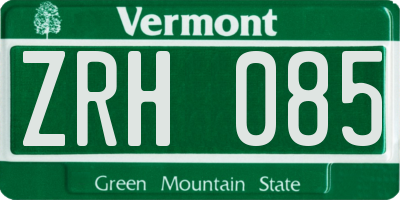 VT license plate ZRH085