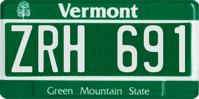 VT license plate ZRH691