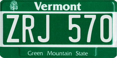 VT license plate ZRJ570