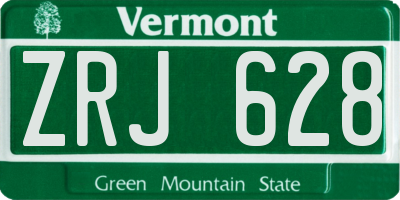 VT license plate ZRJ628