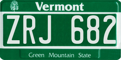 VT license plate ZRJ682