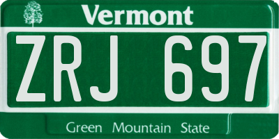 VT license plate ZRJ697