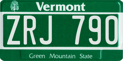 VT license plate ZRJ790