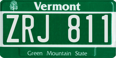 VT license plate ZRJ811