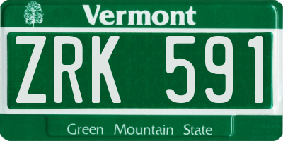 VT license plate ZRK591