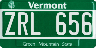 VT license plate ZRL656