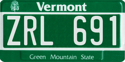 VT license plate ZRL691