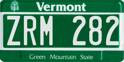 VT license plate ZRM282