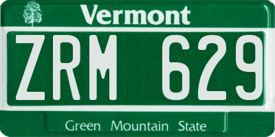VT license plate ZRM629