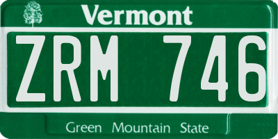 VT license plate ZRM746