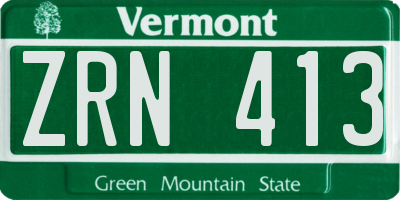 VT license plate ZRN413