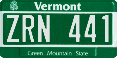 VT license plate ZRN441