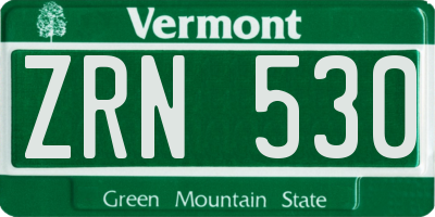 VT license plate ZRN530
