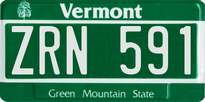 VT license plate ZRN591